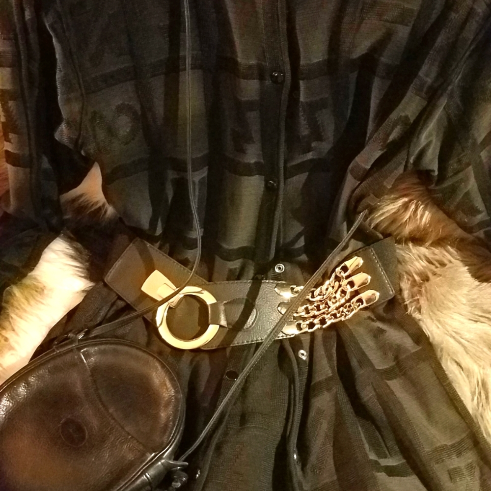 Claude Montana Paris. Vintage. Black on Black Sweater, France